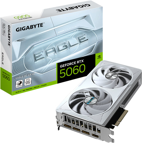 GVN5054 - Gigabyte GV-N5060EAGLEOC ICE-8GD RTX5060 8GD PCIE Graphics Card