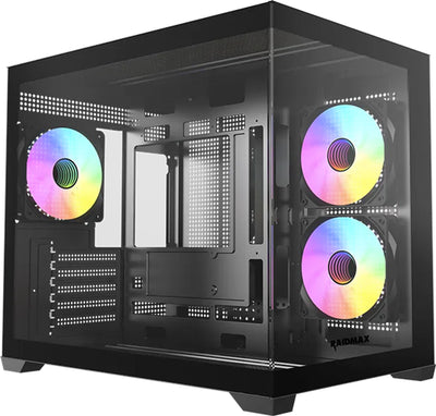 Highpower I600TBF PLUS - Raidmax i600 Plus MATX Mini-Tower Case Tempered Glass Black with ARGB