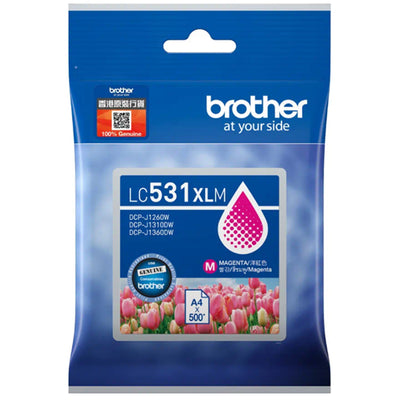 BCK54M - Brother LC531XLM Magenta Ink Cartridge