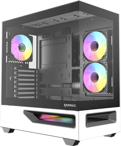 Highpower H200ZA - Raidmax H200 ATX Mid-Tower Case Tempered Glass White with ARGB