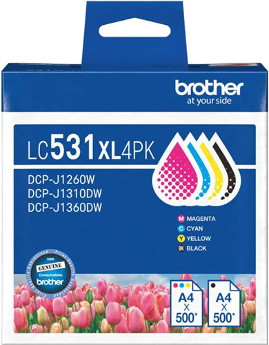 Brother LC531XL4PK 4-Pack Ink Cartrige