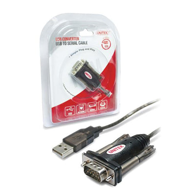 CA1018C - Unitek USB 2.0 Typ A (Stecker) auf Seriell RS232 (Stecker) Mini-Adapter 1,5m