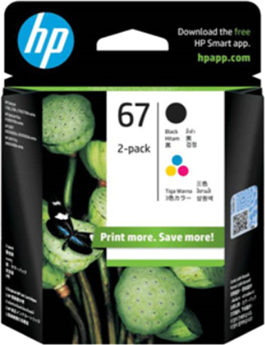 HP 67 Color/Black Ink Cartridge Combo 2-Pack HNK1009
