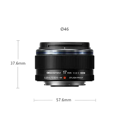 OLL2153 - OM SYSTEM M.Zuiko 17mm F1.8 II Lens Black