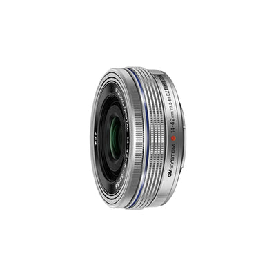 OM SYSTEM 14-42mm f3.5-5.6 EZ Pancake Micro Four Thirds Lens Silver