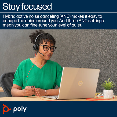 Poly Blackwire 8225 Stereo Microsoft Teams Certified USB-C Headset+USB-C/A Adptr