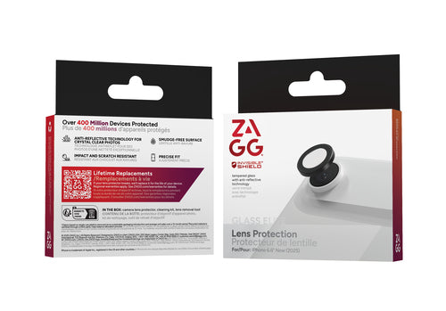 ZAGG InvisibleShield Premium CameraRings Lens Protector, Apple iPhone Air, Black