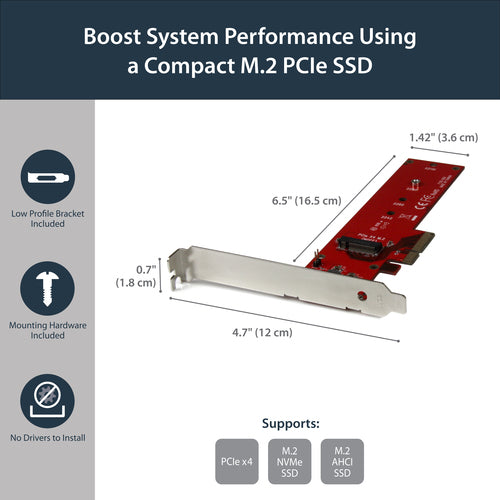 StarTech.com PEX4M2E1 - X4 PCI EXPRESS TO M.2 PCIE SSD ADAPTER