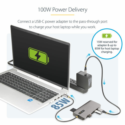 STARTECH.COM USB-C TRIPLE-MONITOR MULTIPORT ADAPTER, HDMI/DP/CARD READER, 3 YR