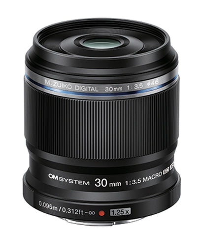 OM SYSTEM 30mm f3.5 Macro Micro Four Thirds Lens Black