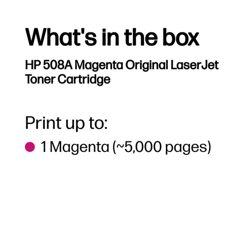 HP CF363A - 508A MAGENTA LJ TONER CART-CF363A.
