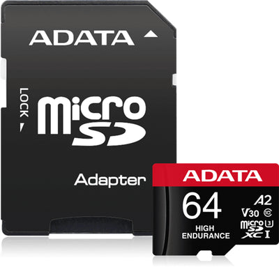 FS353-X64 - ADATA High Endurance microSDXC UHS-I U3 A2 V30 Speicherkarte mit Adapter 64GB
