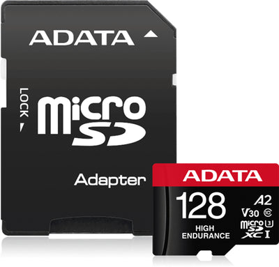 FS353-Y28 - ADATA High Endurance microSDXC UHS-I U3 A2 V30 Card with Adapter 128GB