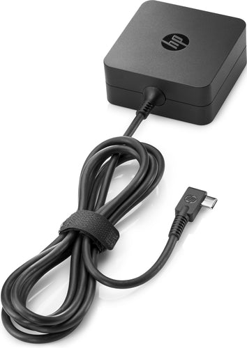 V5Y26AA - HP Power Adapter AC 45W USB-C R/A 5VDC-15VDC Output - C6 3-Pin AC Duckhead Input
