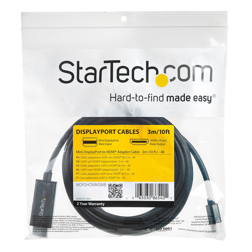 StarTech.com MDP2HDMM3MB - MDP TO HDMI ADAPTER CABLE - 3 M - 4K30
