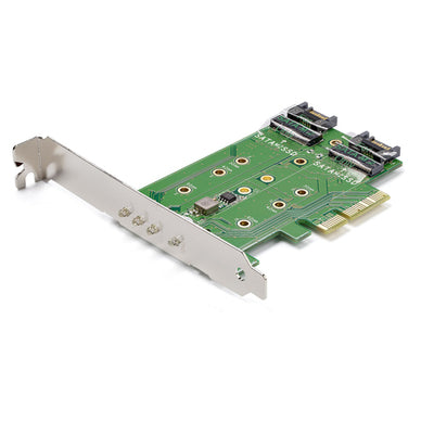 PEXM2SAT32N1 - STARTECH.COM 3PT M.2 SSD ADAPTER CARD - 1X PCIE (NVME) 2X SATA M.2 PCIE 3.0 2 YR
