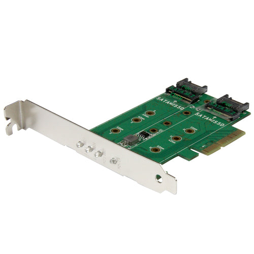 PEXM2SAT32N1 - STARTECH.COM 3PT M.2 SSD ADAPTER CARD - 1X PCIE (NVME) 2X SATA M.2 PCIE 3.0 2 YR
