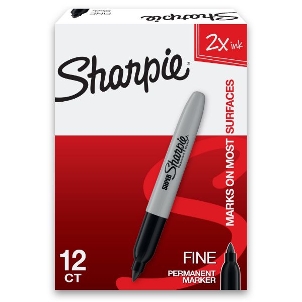 SHARPIE 33001 - Super Fine Point Permanent Marker Black 33001 - MOQ 12