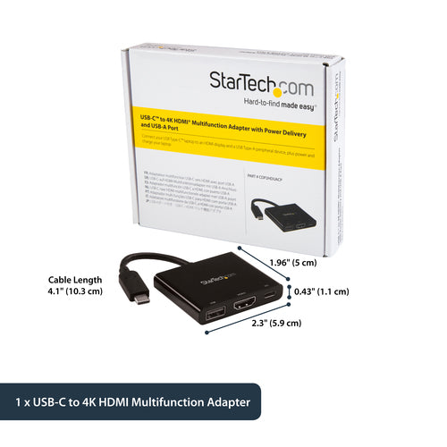 StarTech.com CDP2HDUACP - USB-C 4K HDMI Multifunction Adapter - P.