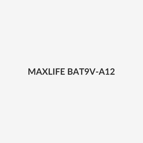 MAXLIFE BAT9V-A12 - 9V Alkaline Battery 12 BULK Pack