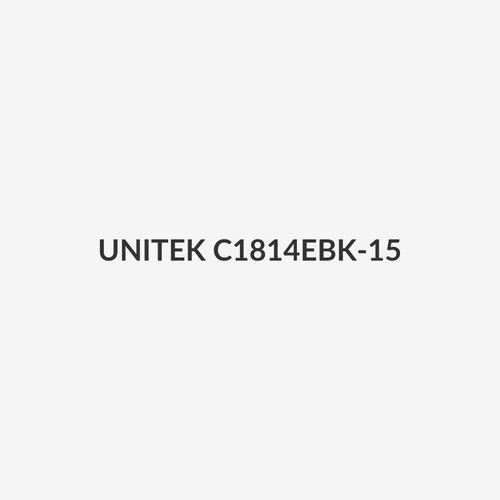 UNITEK C1814EBK-15 - 15m CAT7 Black SSTP 26AWG Patch Lead in PVC Jacket Supports 10 Gigabit Ethernet
