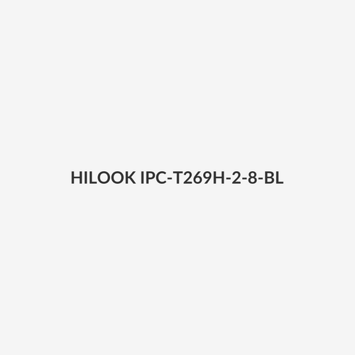 HILOOK IPC-T269H-2-8-BL - 6MP IP Fixed Turret Camera w/ Active Colour Deterrence Strobe Light & Audio Alarm 2.8