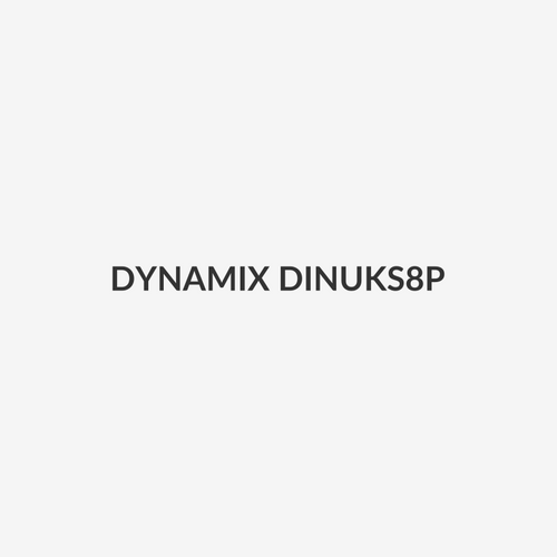 DYNAMIX DINUKS8P - 8-port Unloaded Keystone DIN Rail-Mount Shielded Enclosure w/ Rotatable Modules