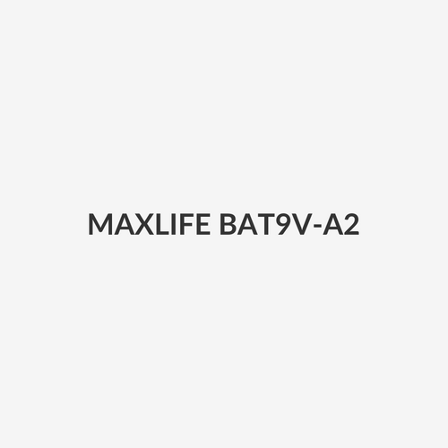 MAXLIFE BAT9V-A2 - 9V Alkaline Battery 2 Pack