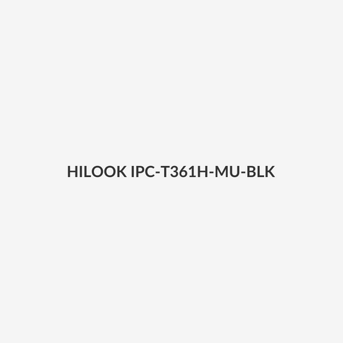 HILOOK IPC-T361H-MU-BLK - 6MP IP POE Turret Camera w/ 2.8mm Fixed Lens. H265. IR up to 30m. Built-in Audio Mic.