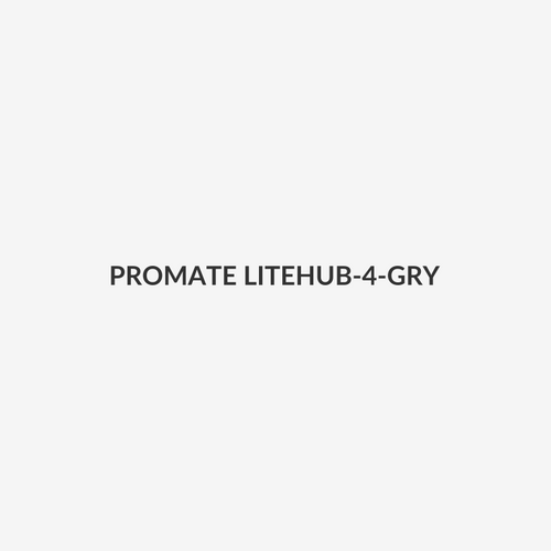 PROMATE LITEHUB-4-GRY - 4-in-1 Ultra-Slim Multi Port Hub. USB-C & USB-A Adapter. 4x USB-A Ports