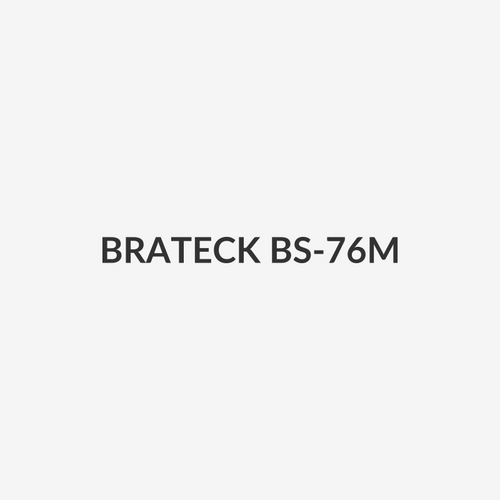 BRATECK BS-76M - 24'' Aluminium/Glass Floor BookShelf Speaker Stand Tempered Glass Base w/ Floor