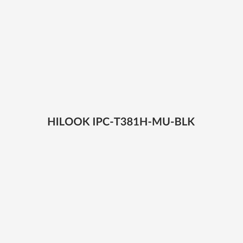 HILOOK IPC-T381H-MU-BLK - 8MP IP POE Turret Camera w/ 2.8mm Fixed Lens. H265. IR up to 30m. Built-in Audio Mic.