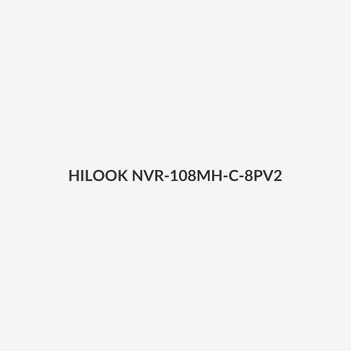 HILOOK NVR-108MH-C-8PV2 - 8-Channel 1U PoE NVR with up to 4K Recording. No HDD Included