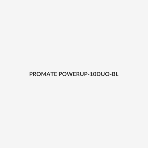PROMATE POWERUP-10DUO-BL - 10000mAh Ultra-Compact Fast Charging Power Bank In-Built Dual Folding USB-C & Lightning