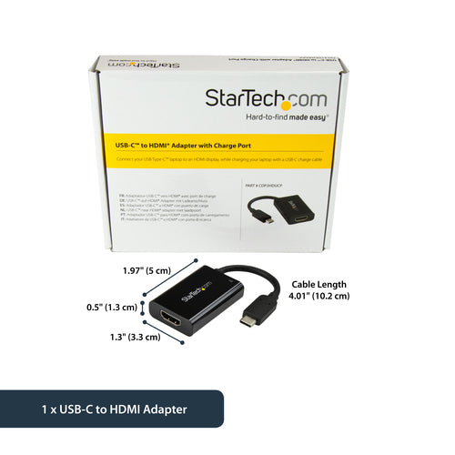 StarTech.com CDP2HDUCP - USB-C to HDMI Adapter w/ Power Delivery