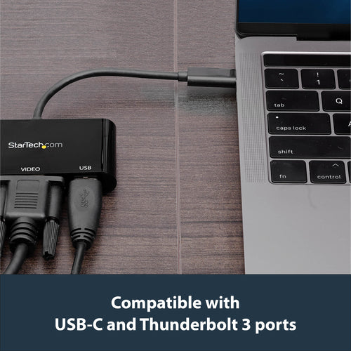 StarTech.com CDP2VGAUACP - USB-C to VGA Multifunction Adapter - PD