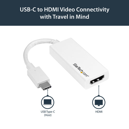 StarTech.com CDP2HD4K60W - USB C to HDMI Adapter - 4K 60Hz
