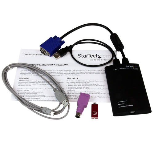 StarTech.com NOTECONS01 - KVM Console to USB Laptop Crash Cart