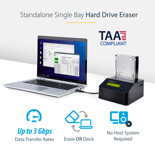 StarTech.com SDOCK1EU3P - USB 3.0 STANDALONE DRIVE ERASER DOCK