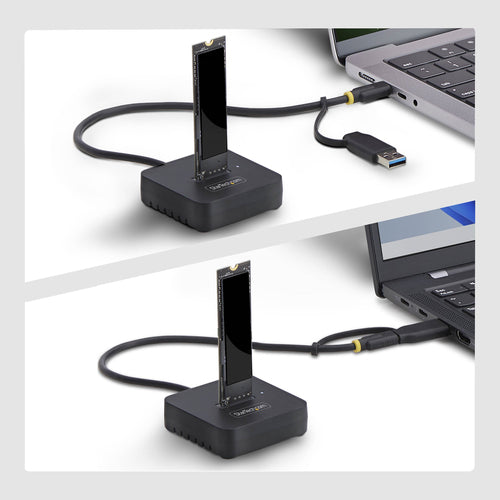 StarTech.com 1USB3-NVME-DOCK - USB-C/USB-A to M.2 NVMe Dock Adapter