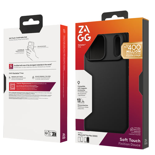 ZAGG Manhattan Snap Case, Apple iPhone Pro Max, Black