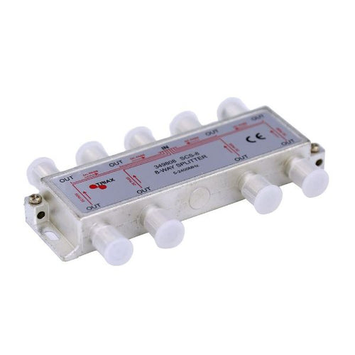TRIAX 349808 - RF 8-Way Splitter 5-2400MHz. All ports power pass - diode steered