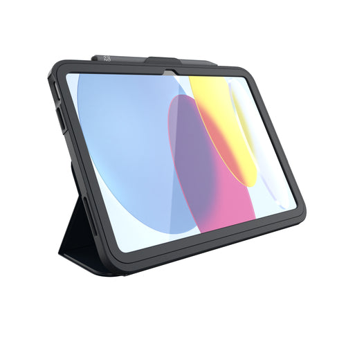 ZAGG Rugged Messenger Case for iPad A16 (2025), iPad 10th Gen (10.9" 2022), Charcoal