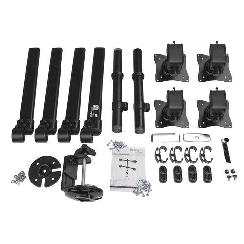 STARTECH.COM DESK MOUNT QUAD MONITOR ARM ARTICULATING - 4 VESA 27" DISPLAYS 5 YR
