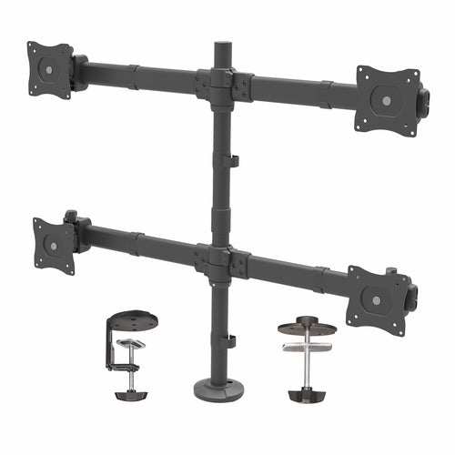 STARTECH.COM DESK MOUNT QUAD MONITOR ARM ARTICULATING - 4 VESA 27" DISPLAYS 5 YR