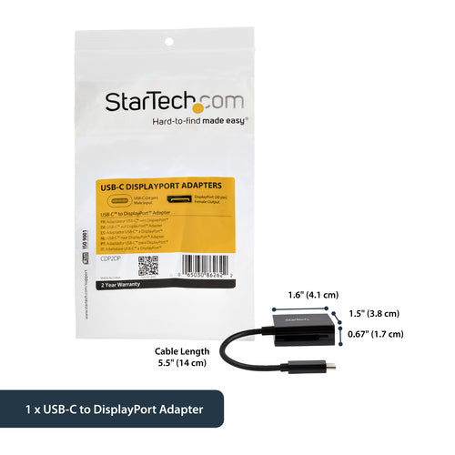 StarTech.com CDP2DP - USB-C to DisplayPort Adapter