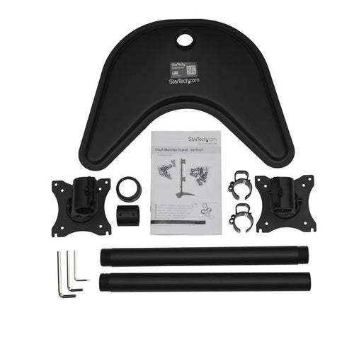 STARTECH.COM VERTICAL DUAL MONITOR STAND - STEEL - FOR MONITORS UP TO 27IN 5 YR