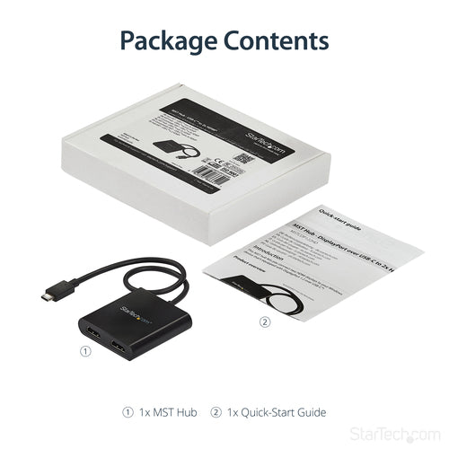 StarTech.com MSTCDP122HD - USB-C to HDMI MST Multi-Monitor Splitter