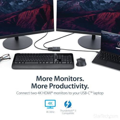 StarTech.com MSTCDP122HD - USB-C to HDMI MST Multi-Monitor Splitter