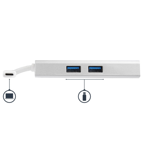 StarTech.com DKT30CHPDW - USB C Multiport Adapter - PD - Silver.